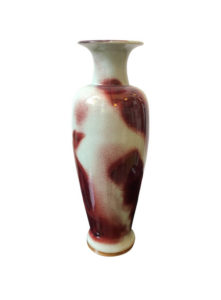 Chinese Red and Grey Ceramic Vase